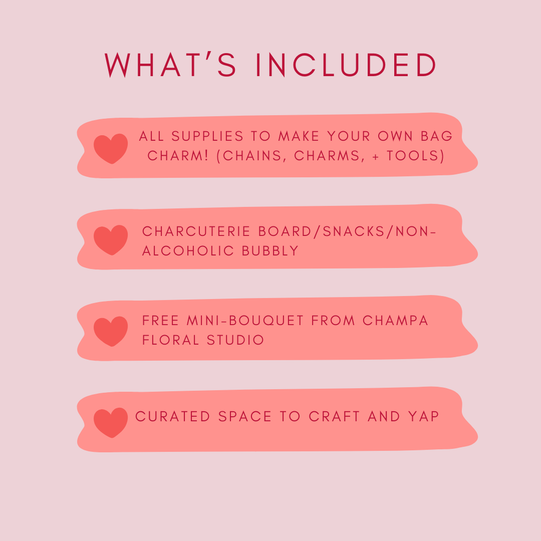 Galentine's DIY Bag Charm Night